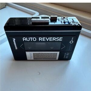 Panasonic Black Auto Reverse Portable Cassette Player with AM/FM